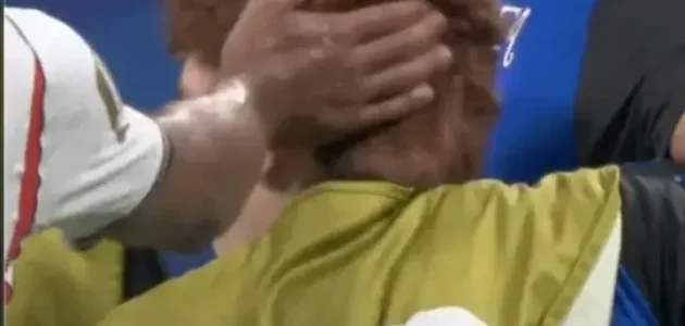 قام بيلينجهام بصفع باركو، لاعب المنتخب الأرجنتيني البديل، على مؤخرة رأسه بعد المباراة